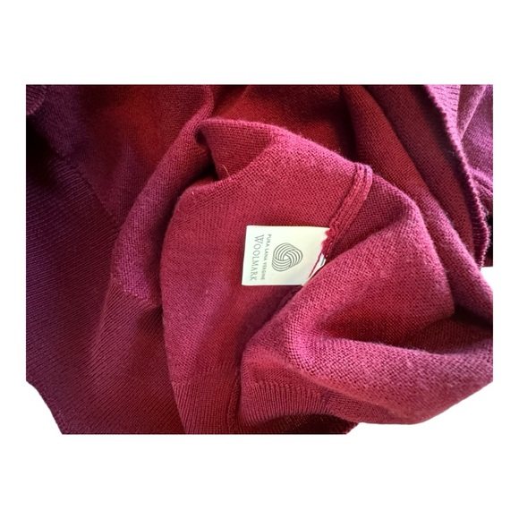 Burgundy wool oversized turtleneck - Picture 4 of 4